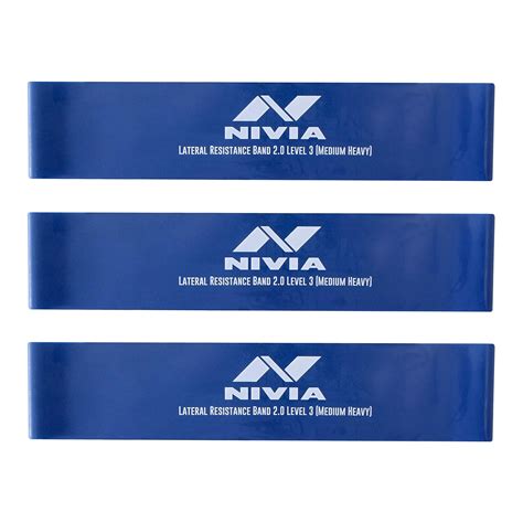 Nivia Lateral Resistance Band and Tubes 2.0 (Pack of 3, Dark Blue Level ...