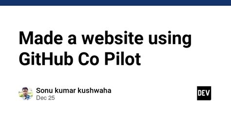 Image result for Build Website GitHub Co-Pilot Tutorial