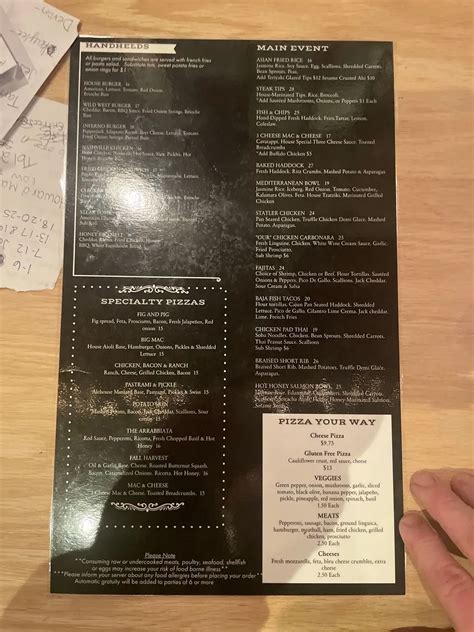 Black Raspberry Pub Menu - Updated November 2025
