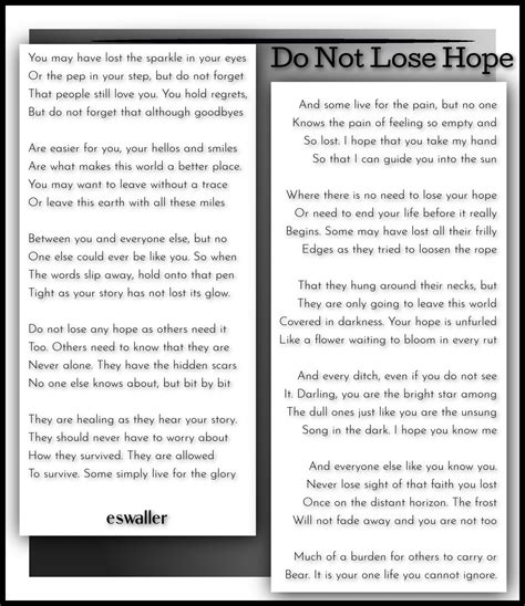 Do Not Lose Hope-eswaller | Suicide Poems