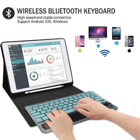 TECPHILE Z33 Transparent Wireless Keyboard with Touchpad | Concept Kart