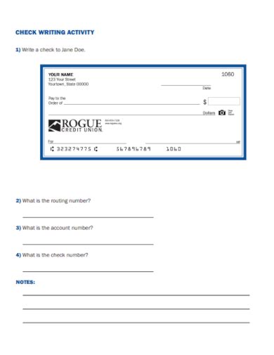 Image result for Check Writing Sample