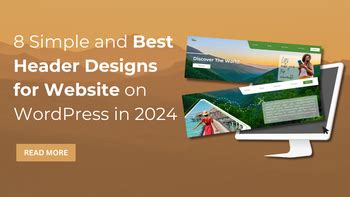 8 Simple and Best Header Designs for Website on WordPress