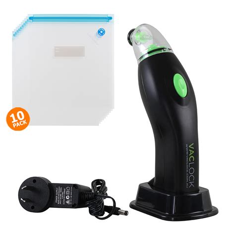 Vaclock Electric Food Vacuum Sealer + FREE x10 Vacuum Bags (Medium ...
