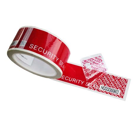 1 Roll Precut Serial Numbered Tamper Evident Security Void Tapes (Red 2 ...