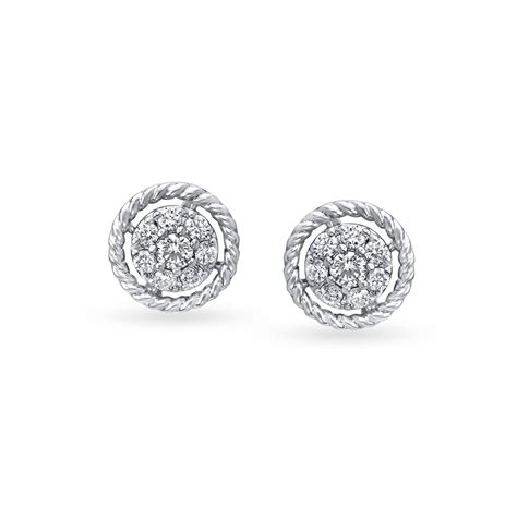 Orderly 950 Pure Platinum And Diamond Studs