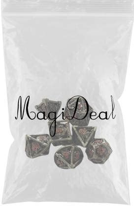 Lyla 7x Brass DND Dice D&D Dice Set Entertainment Dice for RPG MTG ...