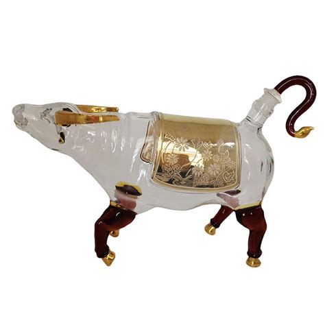 Milaan Unique Whisky Decanter 1000ml Cattle Shaped Liquor Vodka for Bar ...