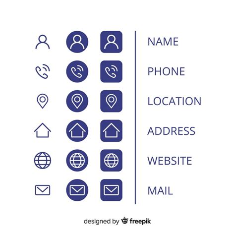 Business Card Symbols 的图像结果