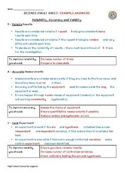 Image result for Validity GCSE Science
