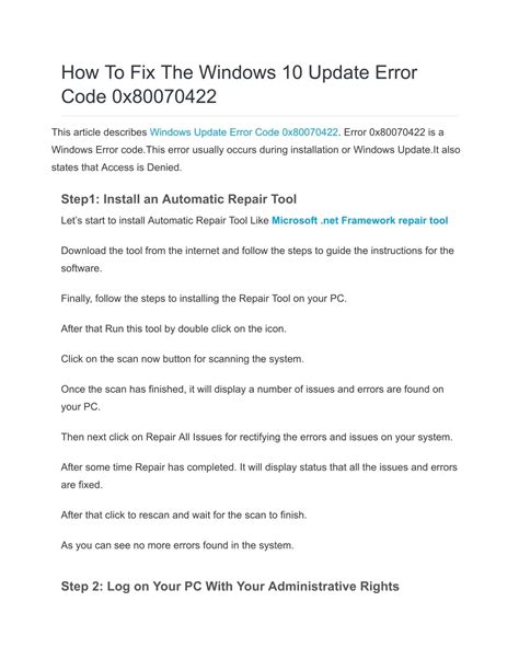 Image result for Error Code 0X80070422 .Net 3.5