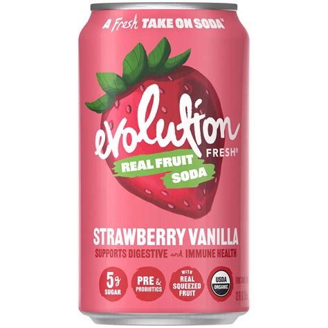 Evolution Fresh Prebiotic Soda - Strawberry Vanilla - Shop Juice at H-E-B