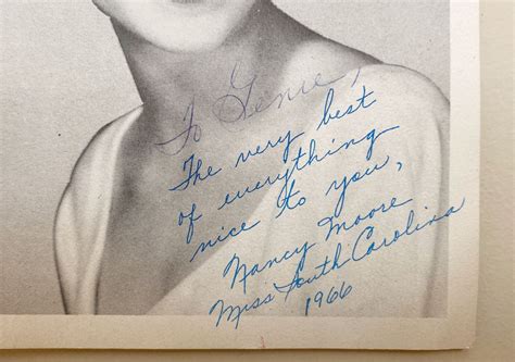 Nancy Moore Thurmond Miss South Carolina 1965 Signed Black & - Etsy UK