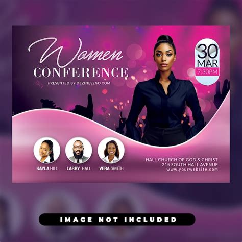 Psd women conference empowerment church flyer template | Premium PSD