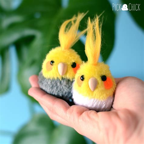Stuffed Animals & Plushies Toys Pet Bird Tiel Cockatiel Bird Lover Gift ...