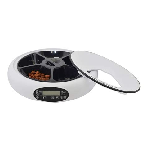 Sniffr Automatic Cat Feeder 5 Meal Rotatable Cat Food Dispenser, Pet ...