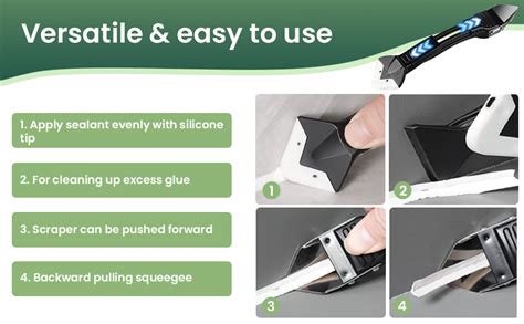 King&Charles Silicone Caulking Tool, Caulk Remover Tool& Grout Removal ...