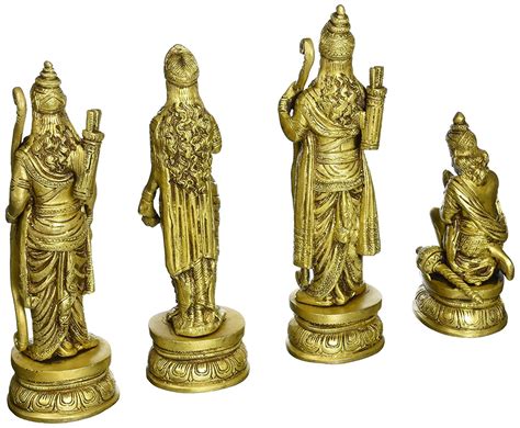 Buy Aone Brass Ram Darbar Statue - Lord Rama Laxman Sita & Hanuman ...