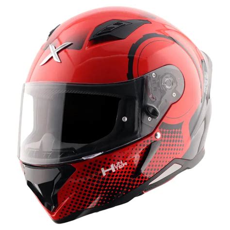 AXOR Hunter Spear Dull Red Black Full Face Helmet – Sparkly Helmets