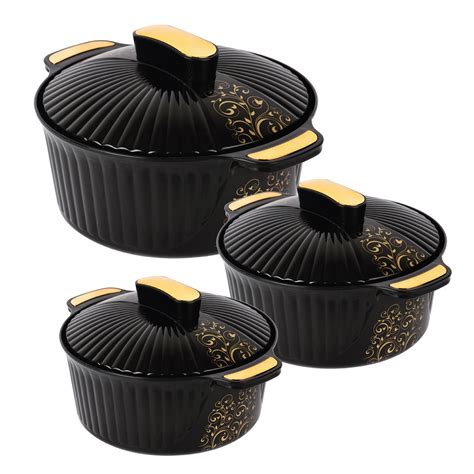 Buy Cello Sonet Insulated Inner Steel Casserole for Roti, Set of 3 ...
