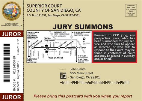 San Diego Superior Court Announces a New Look for its Jury Summons ...