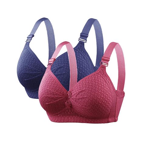 fatyb Women's Wireless Bras Adjustable Straps Padded Bras Ladies Full ...