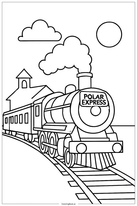 Polar Express Conductor Coloring Page (Free PDF&PNG Printable)