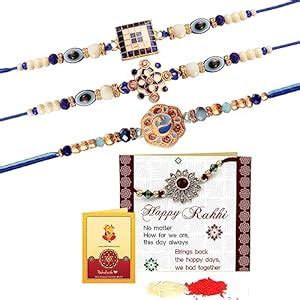 TIED RIBBONS Rakhi for Brother Set of 3 - Rakshabandhan Rakhi for ...