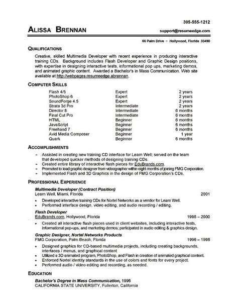 Computer Knowledge in Resume 的图像结果