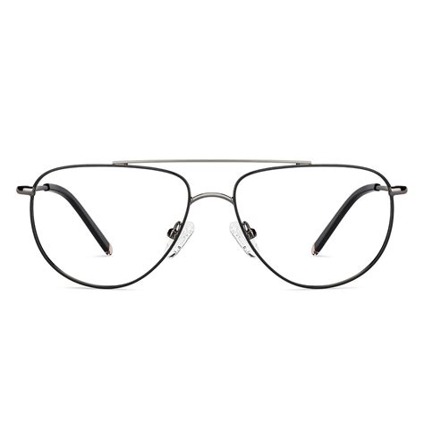 Buy Blue Block Screen Glasses: Gunmetal Full Rim Aviator Lenskart Blu ...