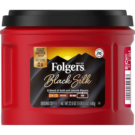 Folgers Black Silk Dark Roast Coffee, 22.6 Ounces (Pack of 6) | BIGBIGMART