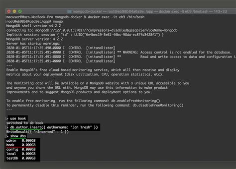 How to Use Mongo Shell 的图像结果