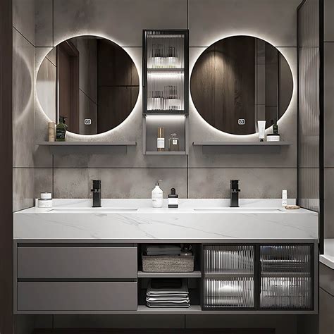 Upgrade your bathroom with our High QLO Double Round LED Mirror Vanity ...