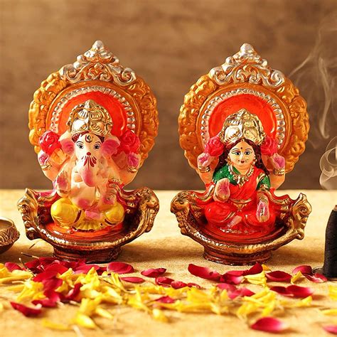 Buy Diwali Pooja Laxmi Ganesha Idol murti deepawali Festival|Laxmi ...