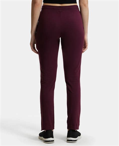 Buy Super Combed Cotton Elastane Slim Fit Trackpants With Side Pockets ...