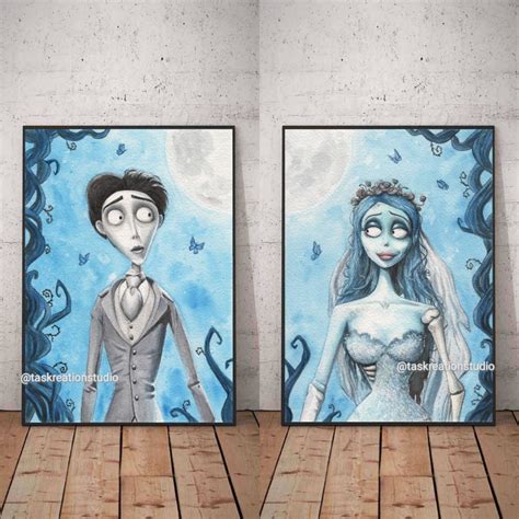 Image result for Tim Burton Corpse Bride Emily and Victor