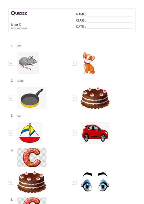 50+ The Letter C worksheets for Kindergarten on Quizizz | Free & Printable