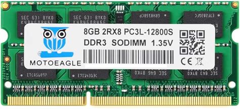 Buy 8GB DDR3L 1600 MHz SODIMM PC3L 12800S RAM Motoeagle 2Rx8 PC3 1600 ...