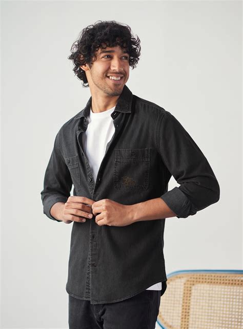 Buy Vulcan Ash Shirt | Casual Black Solids Shirts for Men Online | Andamen