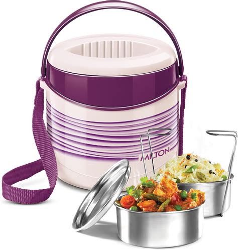 Buy MILTON Legend 2 Thermosteel Tiffin Box, (2 Containers) 260 ml ...
