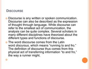 Image result for Discourse Presentation