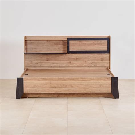 Buy Helios Amberly Sigma Queen Bed with Headboard and Box Storage ...