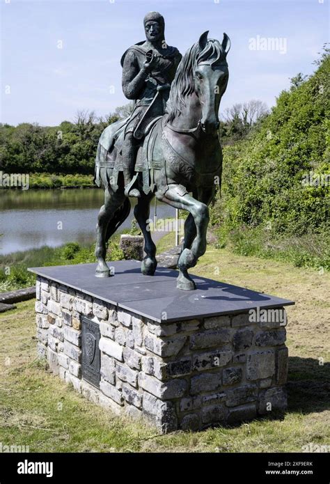 Statue of William Marshal 1147 - 1219 1st Earl of Pembroke an Anglo ...