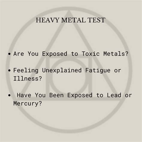 Heavy Metal Test | Tonic Natural Health Centre