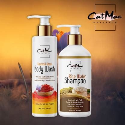 CATMAC Rice Water Shampoo & Kashmiri Kesar Body Wash - Price in India ...