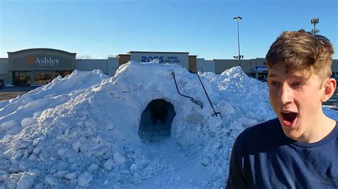 How I built a snow fort in a parking lot