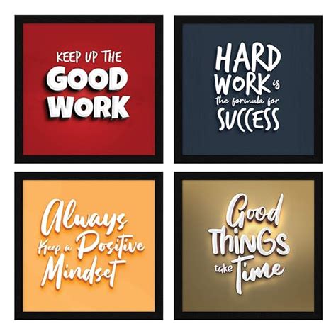 ArtX Paper Motivational Wall Frames, Inspirational Quotes Wall Frames ...