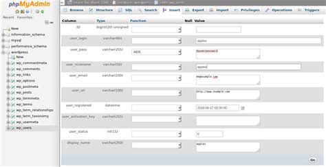 Add Row in phpMyAdmin 的图像结果