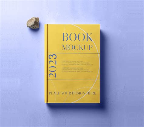 Free Hard Cover Front Book Mockup | Mockuptree