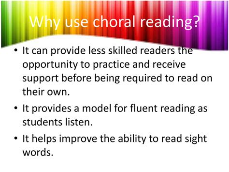 Choral reading (for ECE) | PPTX